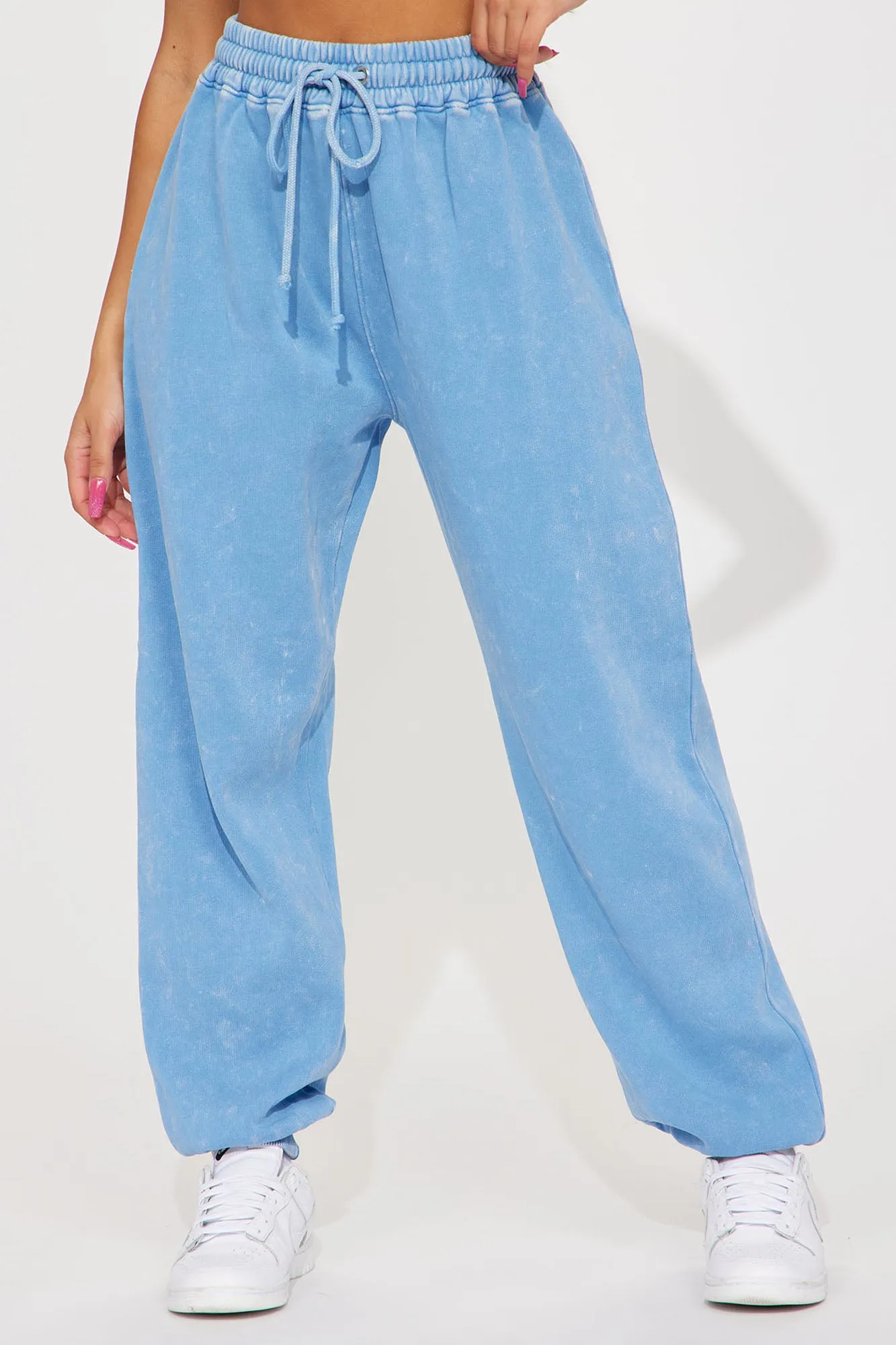 Aaliyah Washed Lounge Jogger - Blue