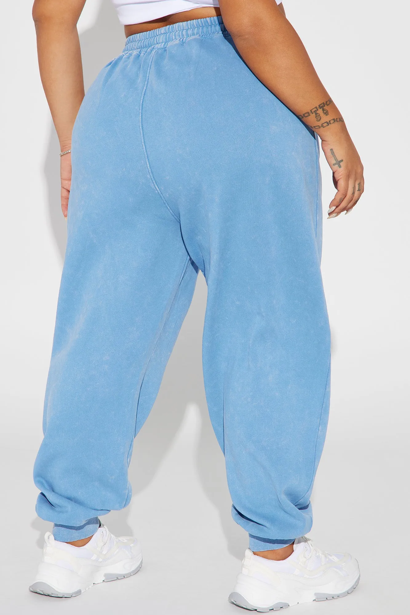 Aaliyah Washed Lounge Jogger - Blue