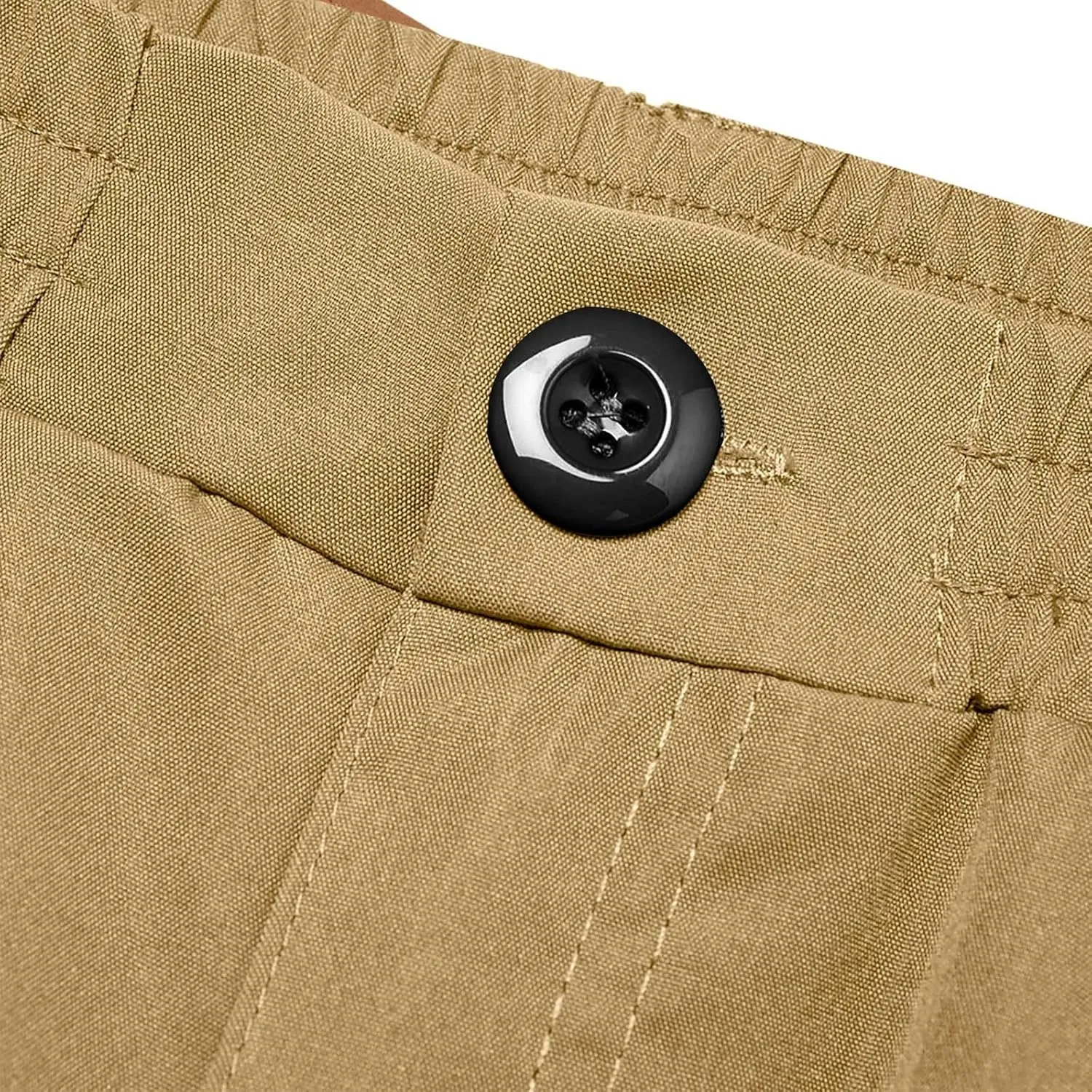 ADHOWBEW Tactical Pants Men Elastic Waist Pockets Relaxed Fit Work Construction Big and Tall Joggers