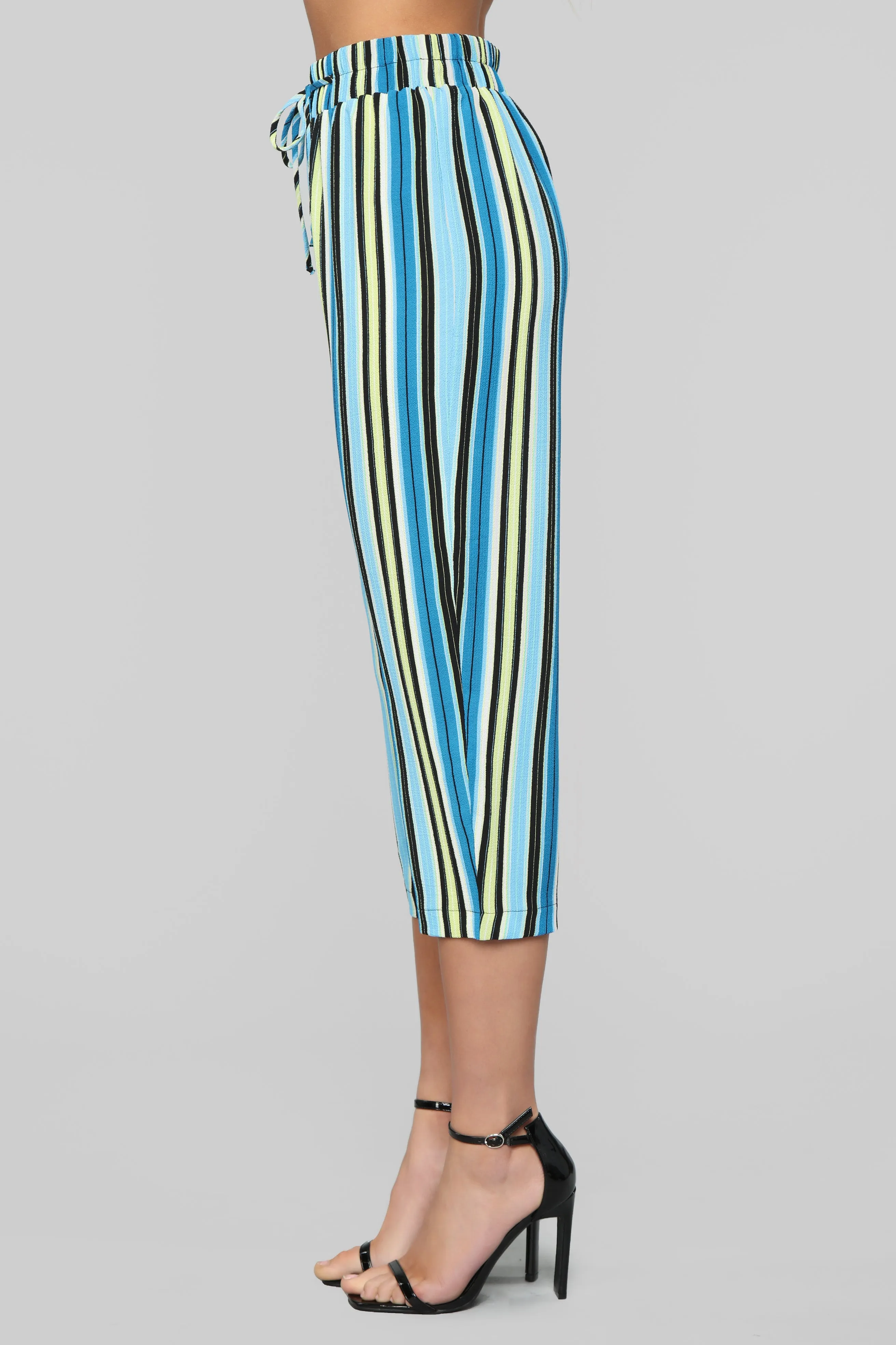 Admiring The View Striped Pants - Green/Combo