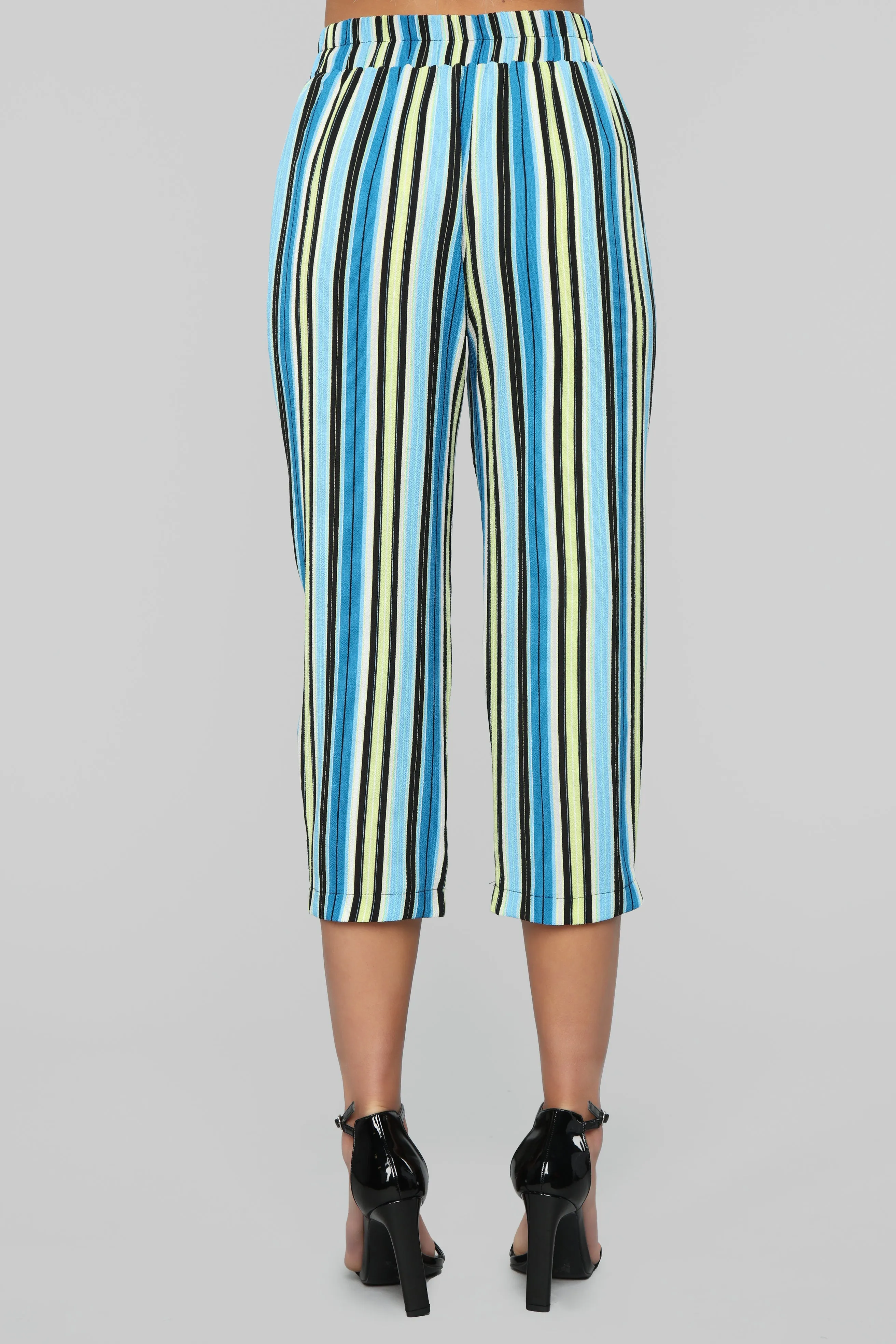 Admiring The View Striped Pants - Green/Combo