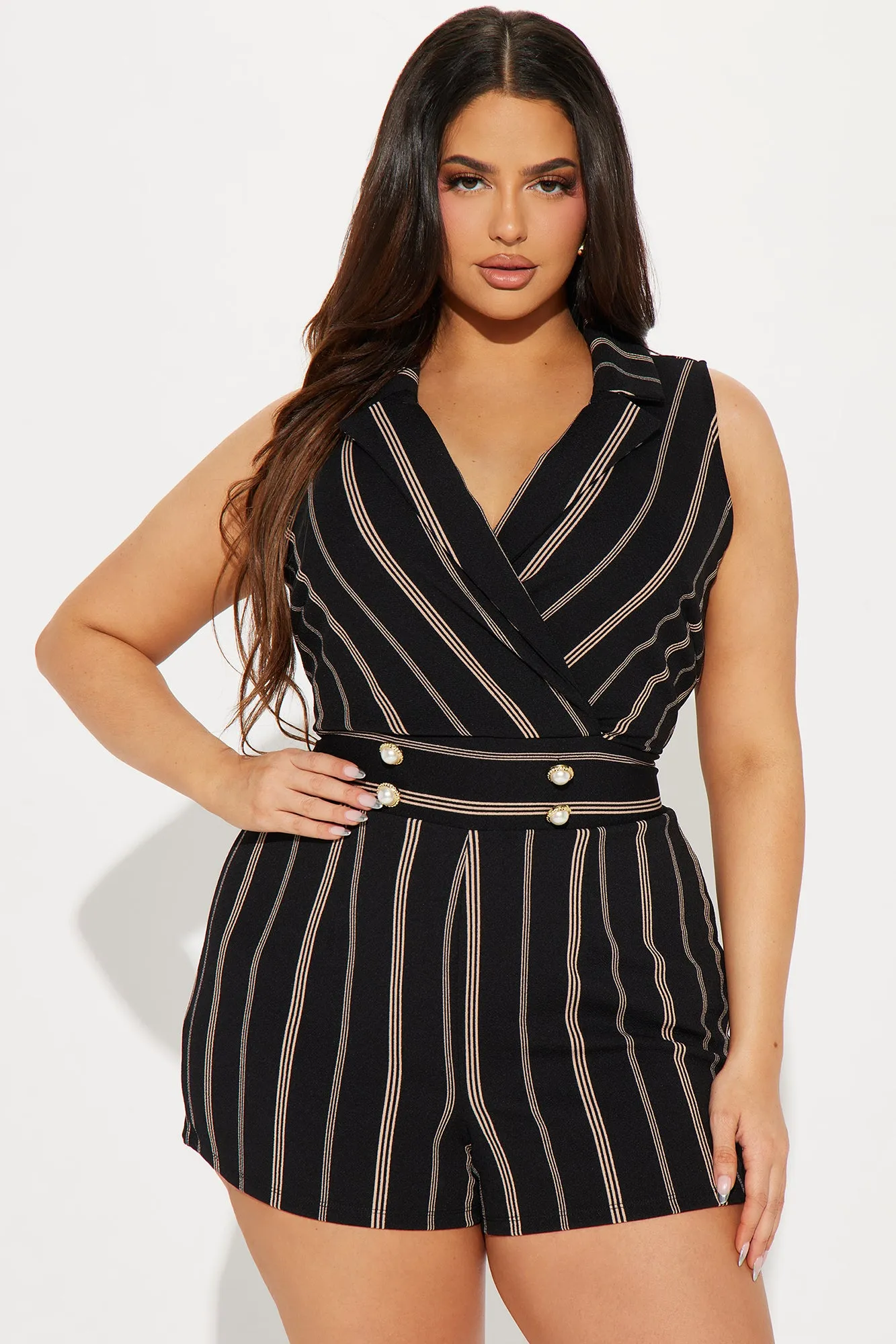All Fax Romper - Black/combo