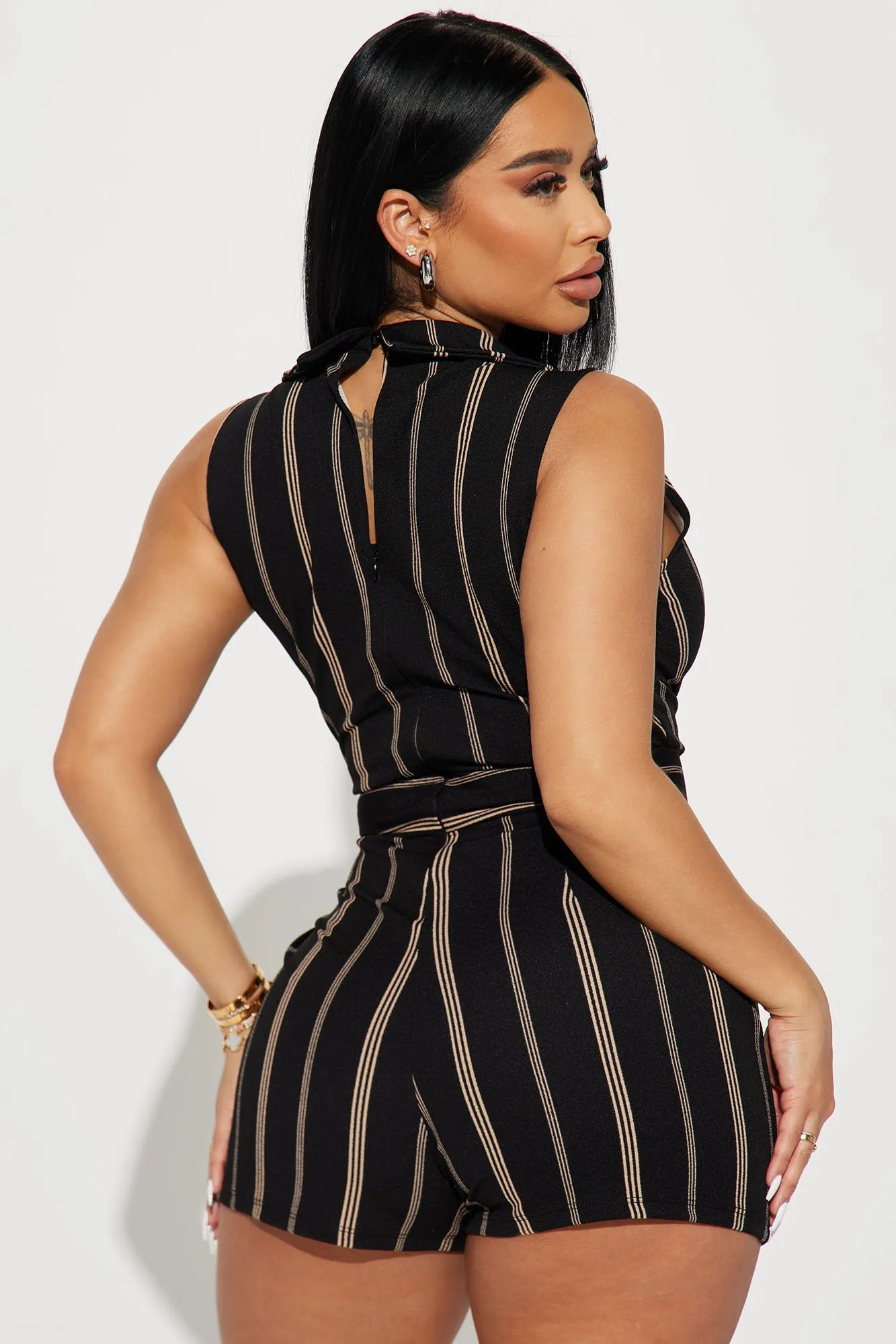 All Fax Romper - Black/combo
