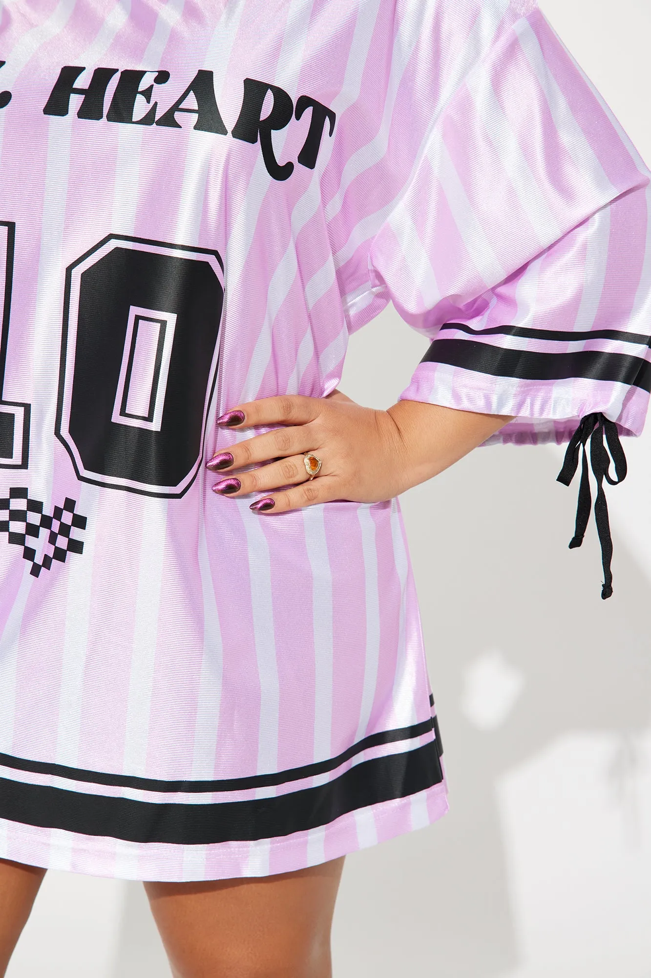 All Heart Jersey Mini Dress - Pink/combo