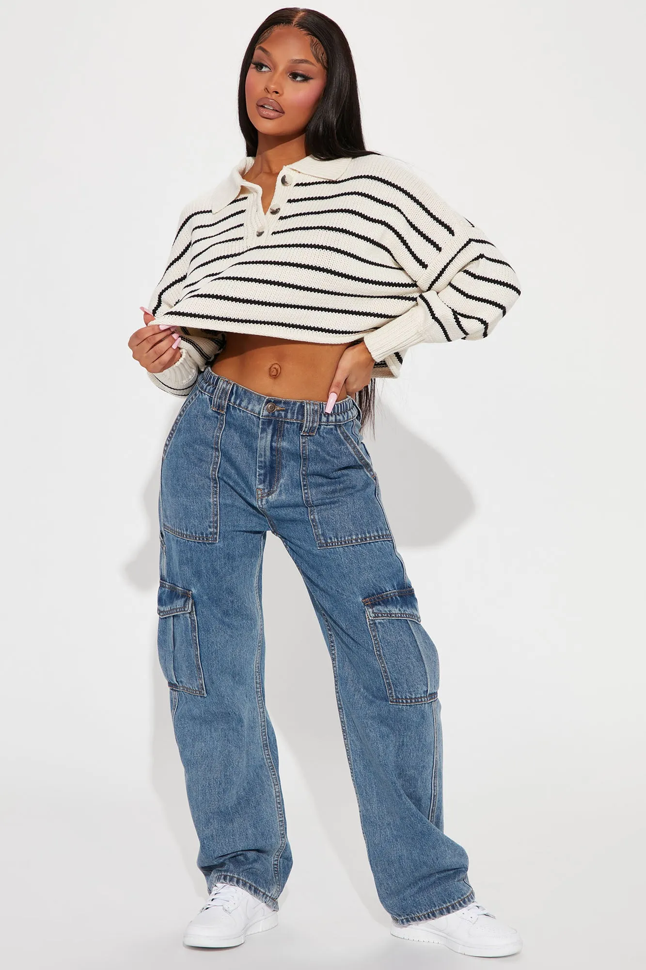 All Yours Striped Sweater - Ivory/combo