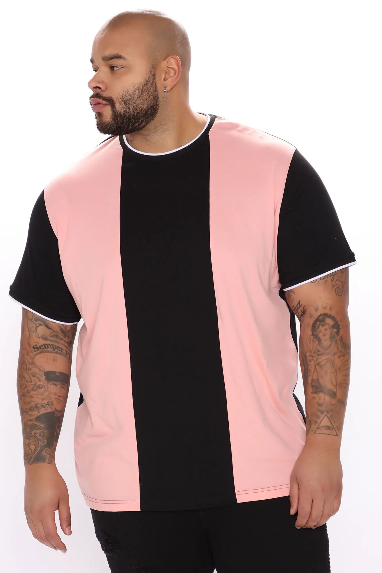 Answer The Call Short Sleeve Tee - Pink/combo