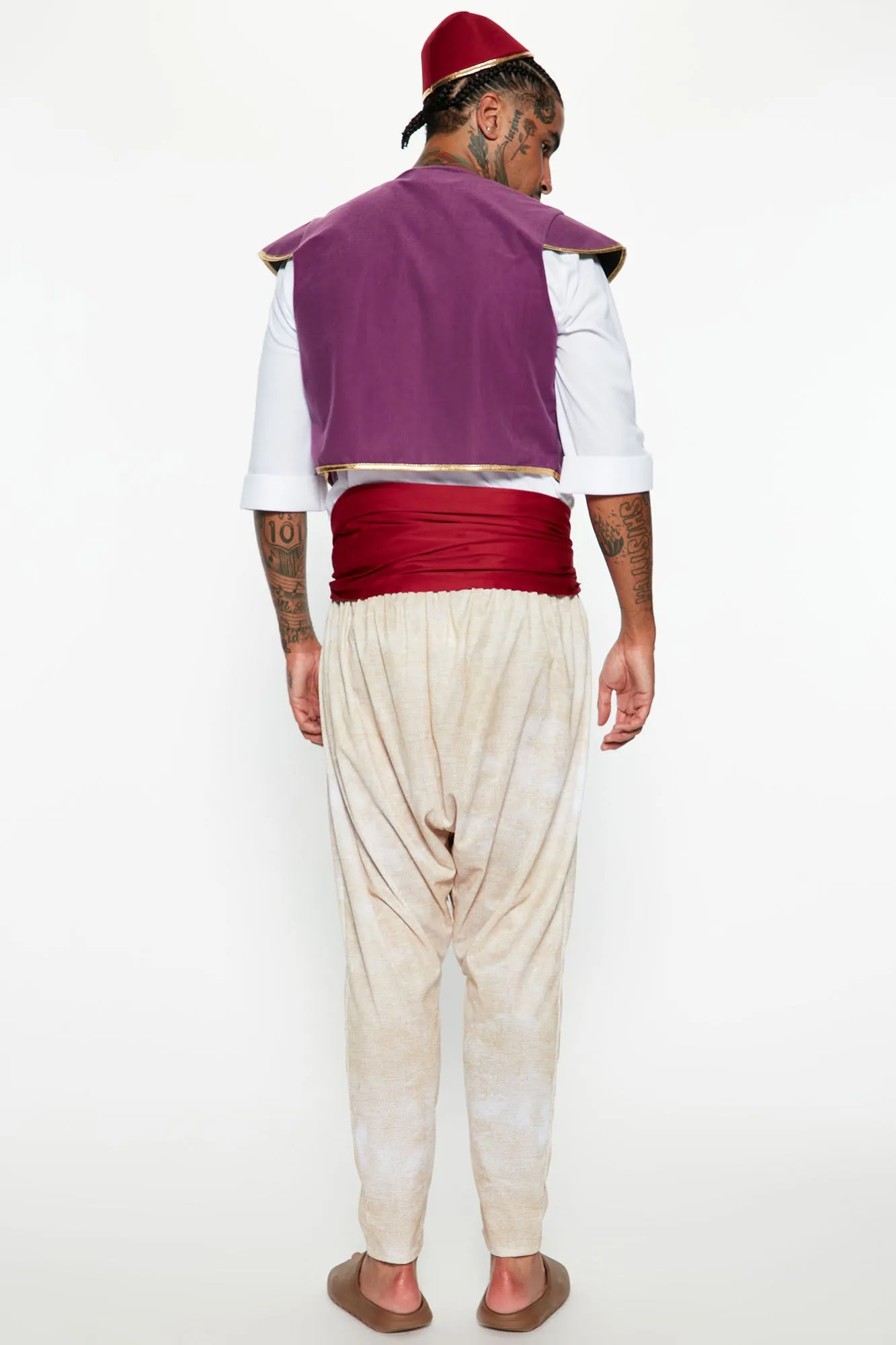 Arabian Prince 5 Piece Costume Set - Purple/combo