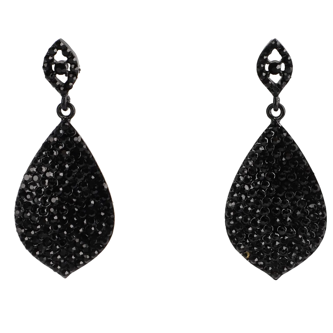Aretes de Gota Negros