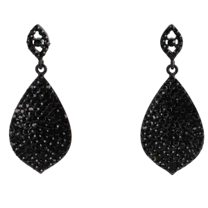 Aretes de Gota Negros