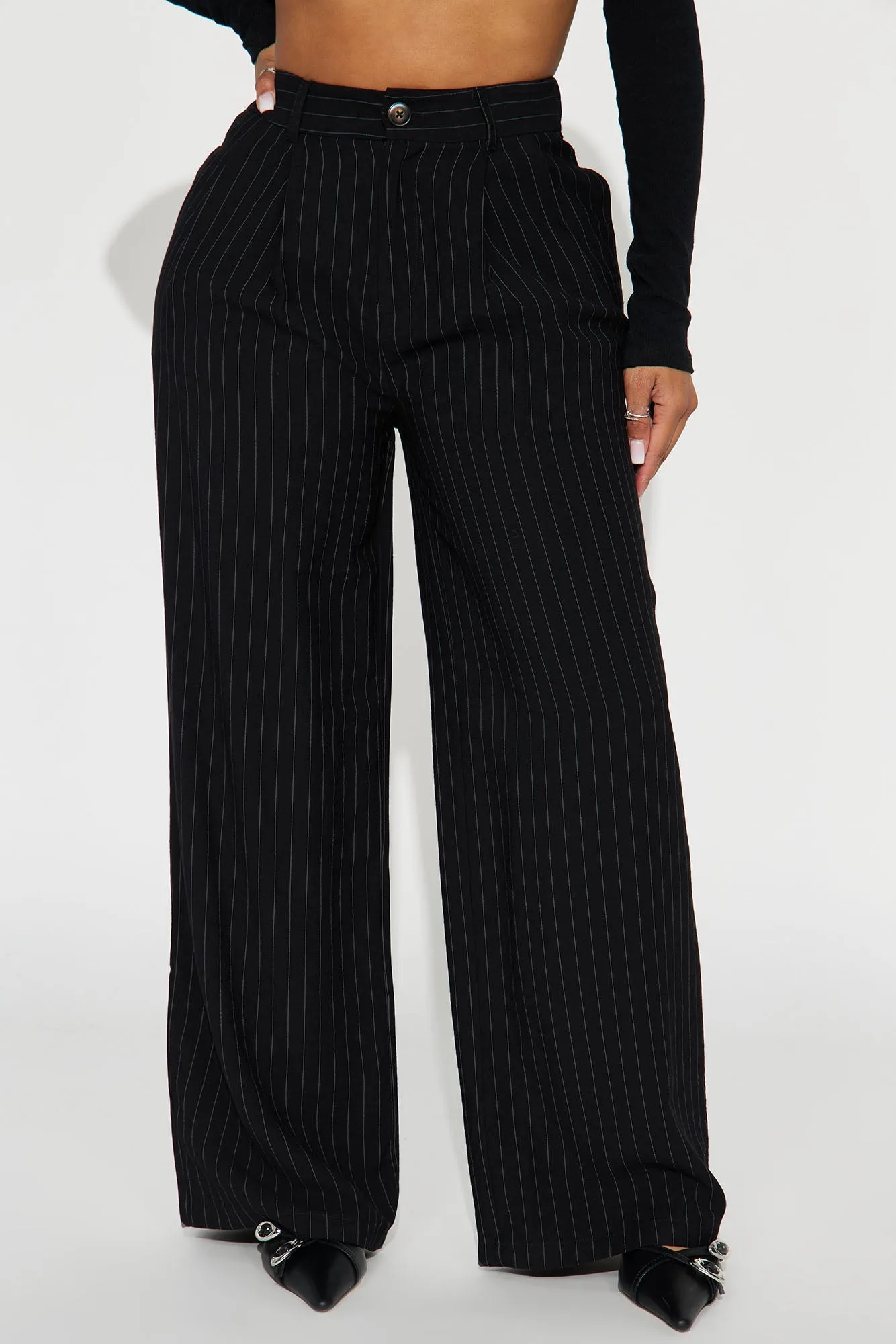 Aris Pinstripe Trouser - Black/combo