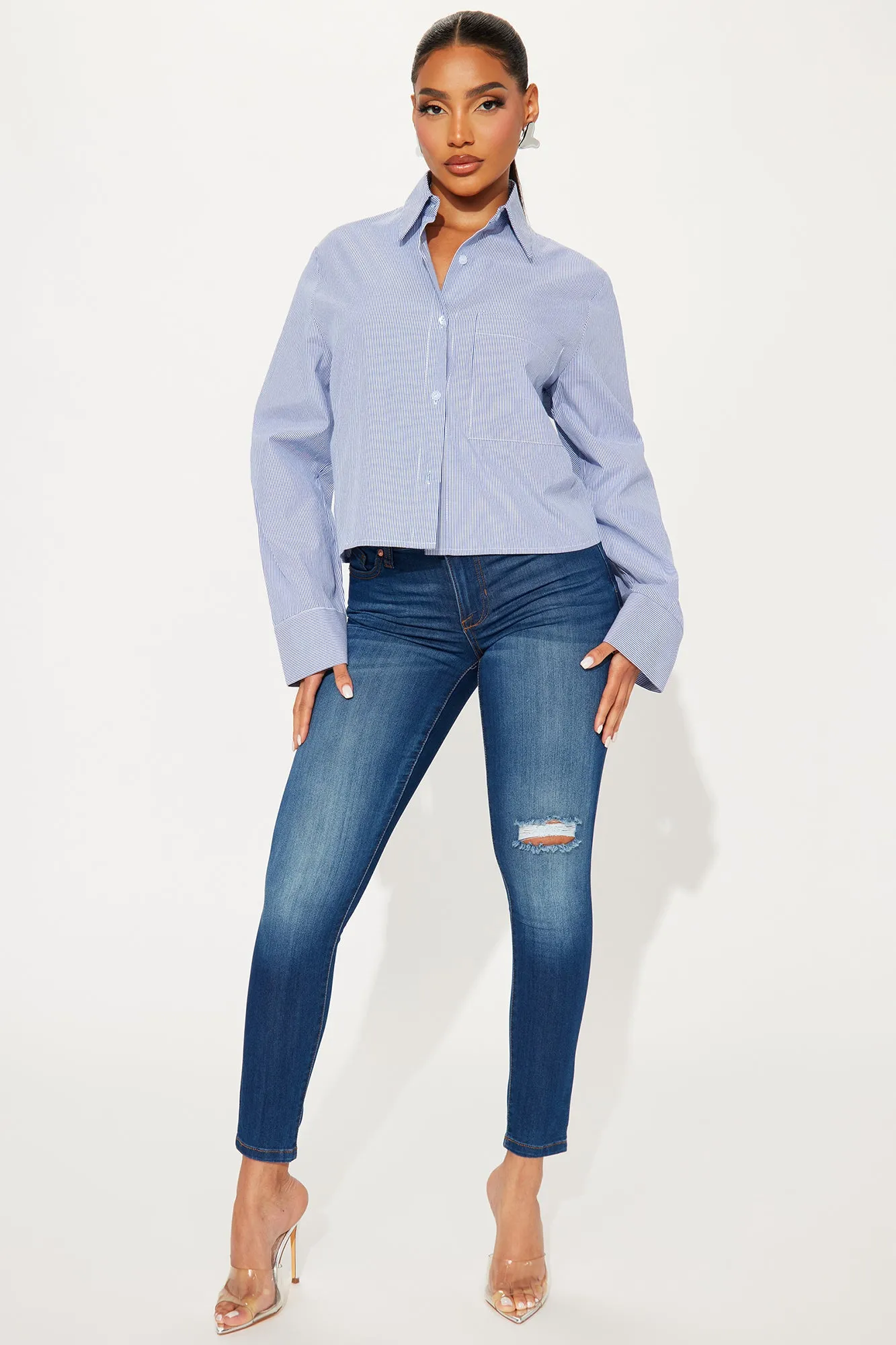 As I Am Striped Shirt - Blue/combo