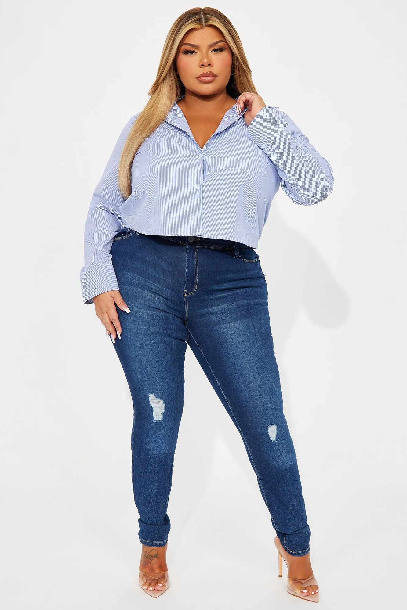 As I Am Striped Shirt - Blue/combo