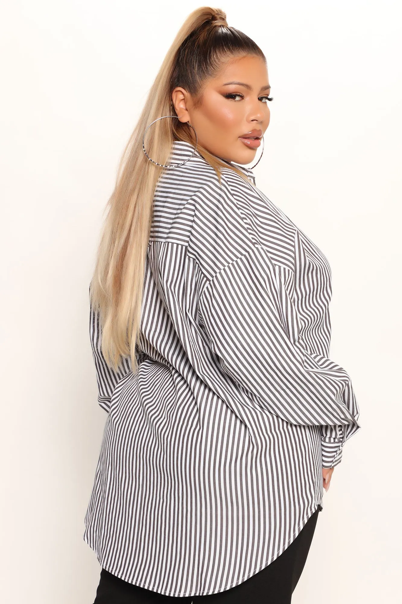 At The Stripe Time Poplin Shirt - Black/combo