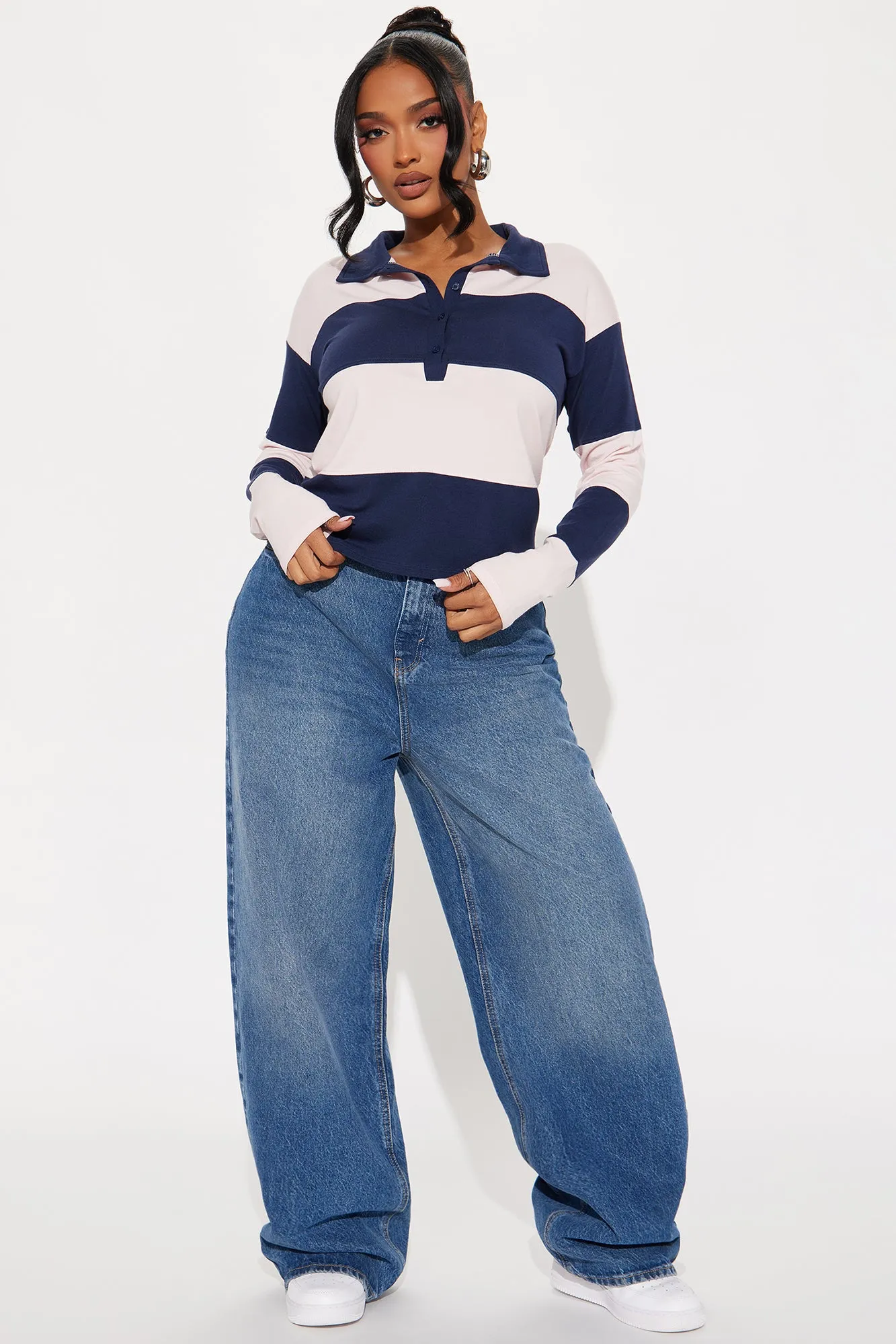 Back To It Rugby Shirt - Navy/combo