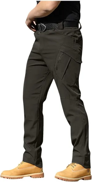 Baggy Cargo Pants Men Stretch Tactical Pants Multi Pockets Hiking Pant Carpenter Pant Waterproof Ripstop Trousers