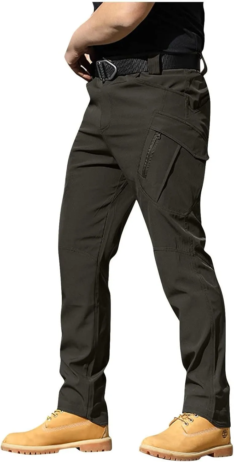 Baggy Cargo Pants Men Stretch Tactical Pants Multi Pockets Hiking Pant Carpenter Pant Waterproof Ripstop Trousers