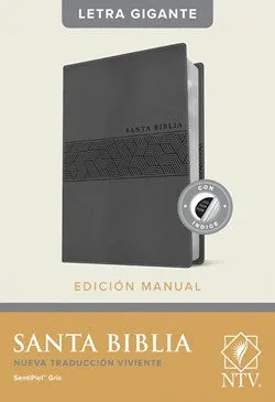 Bible: NTV Santa Biblia con Indice, Large print, Grey
