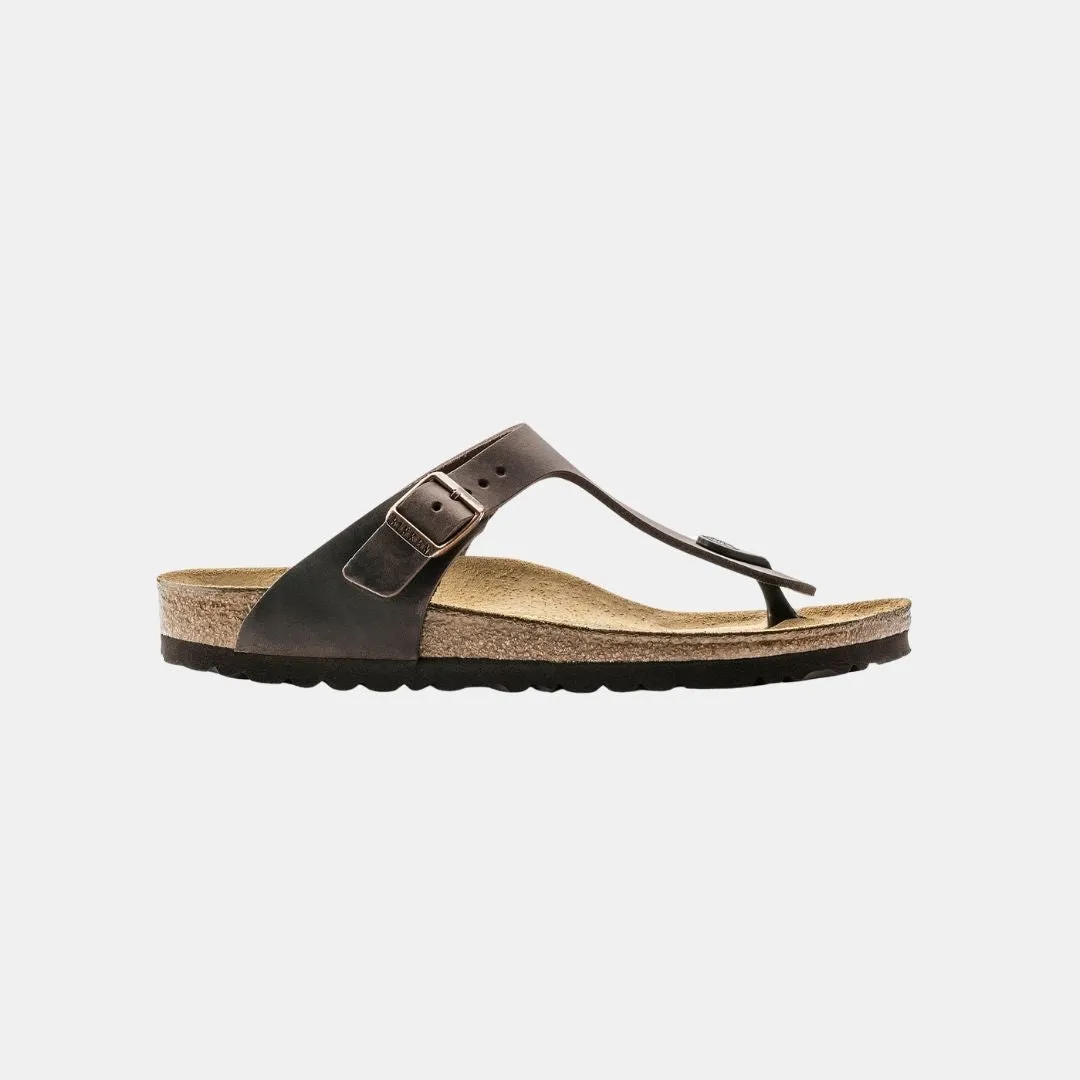 Birkenstock Gizeh Natural Leather Oiled Narrow Fit Women's Habana