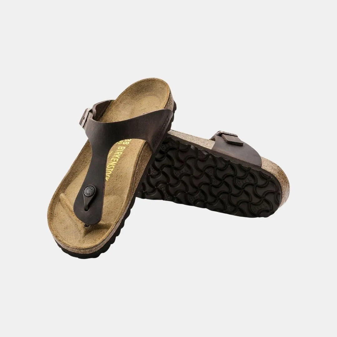 Birkenstock Gizeh Natural Leather Oiled Narrow Fit Women's Habana