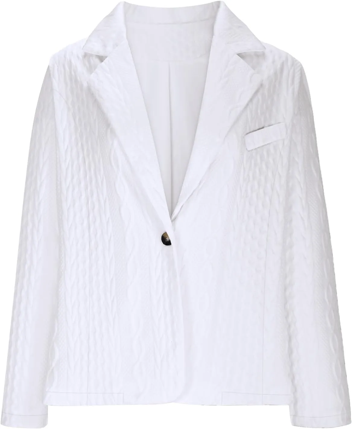 Blazers for Women Lightweight Lapel Collar Solid Color Blazer Jacket Suit Button Business Casual Suit Jackets