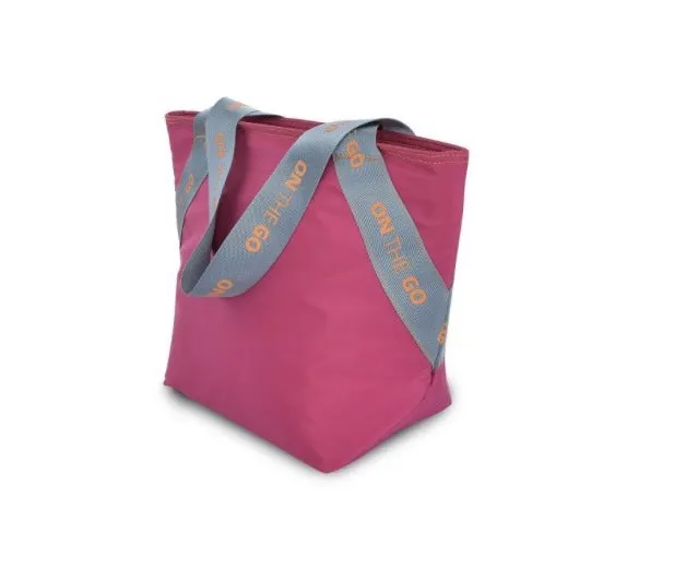 Bolsa portalimentos/Luchbag Tote on the go, en colores flúor.