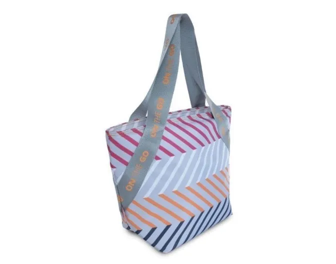 Bolsa portalimentos/Luchbag Tote on the go, en colores flúor.