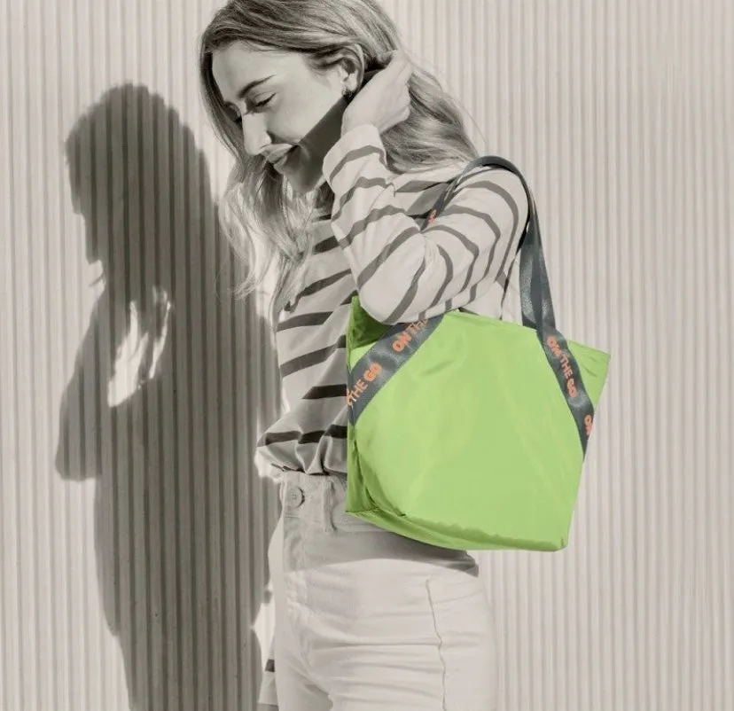 Bolsa portalimentos/Luchbag Tote on the go, en colores flúor.