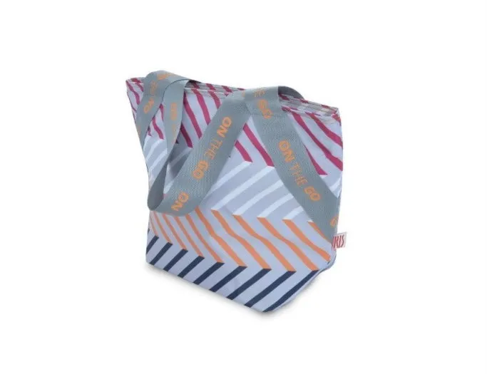 Bolsa portalimentos/Luchbag Tote on the go, en colores flúor.