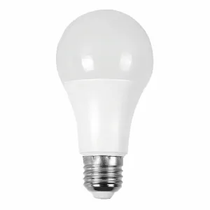 Bombillo LED A19 12W 6500K Luz Fría - Chip SMD 5730, Rosca E27, 1200 Lumens, 60X118mm. Acabado Blanco. Foco.