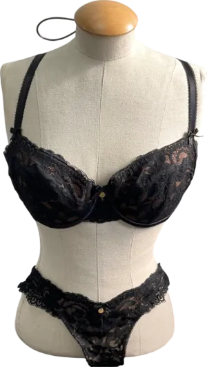 boux avenue Black Lana Underwear Set UK 10