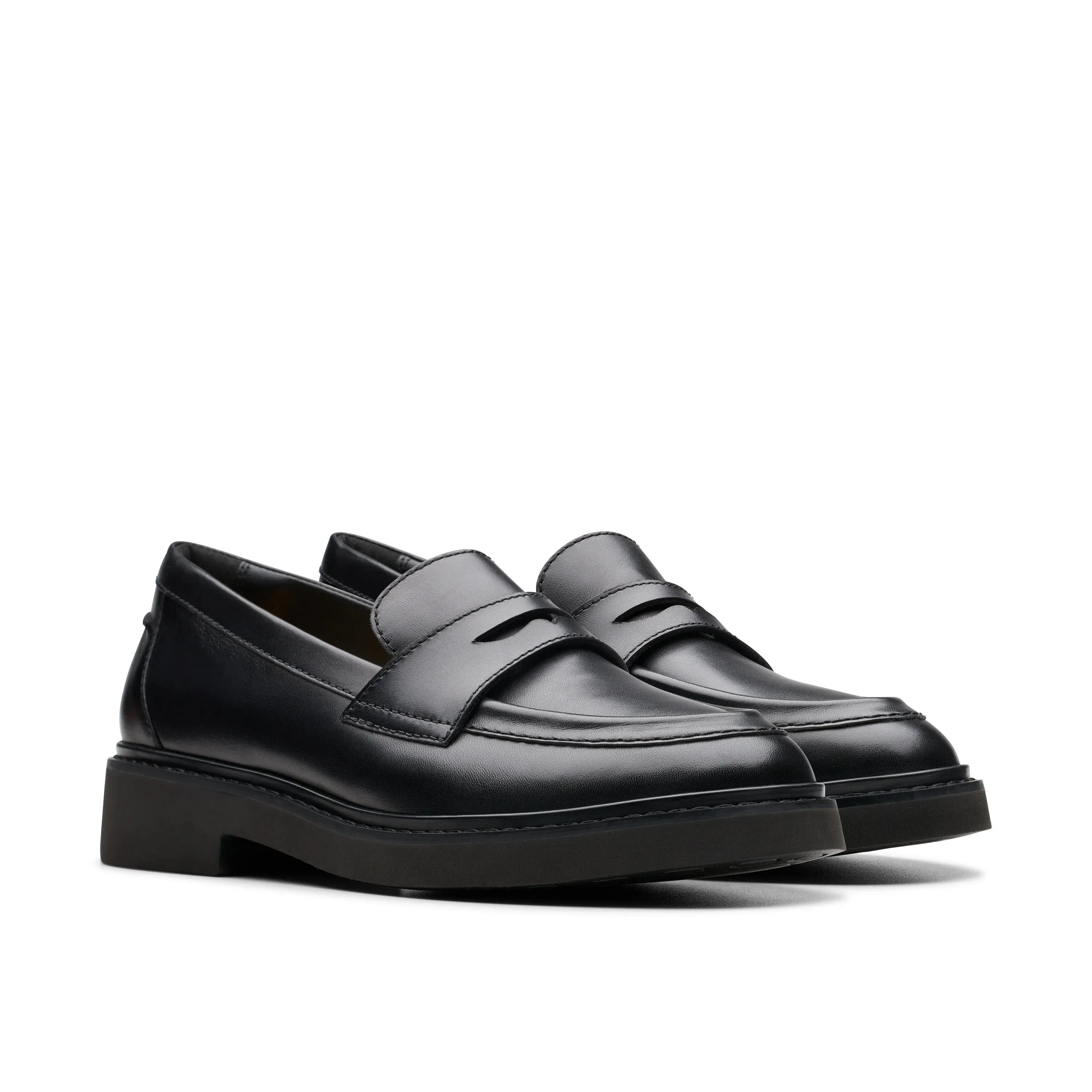 CLARKS | MOCASINES MUJER | SPLEND EDGE BLACK LEATHER | NEGRO