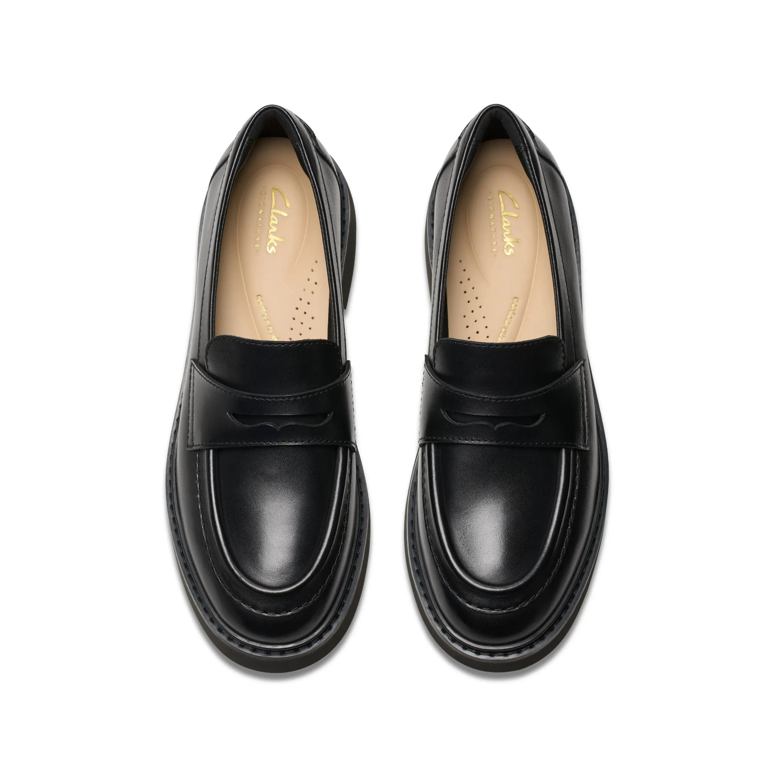 CLARKS | MOCASINES MUJER | SPLEND EDGE BLACK LEATHER | NEGRO