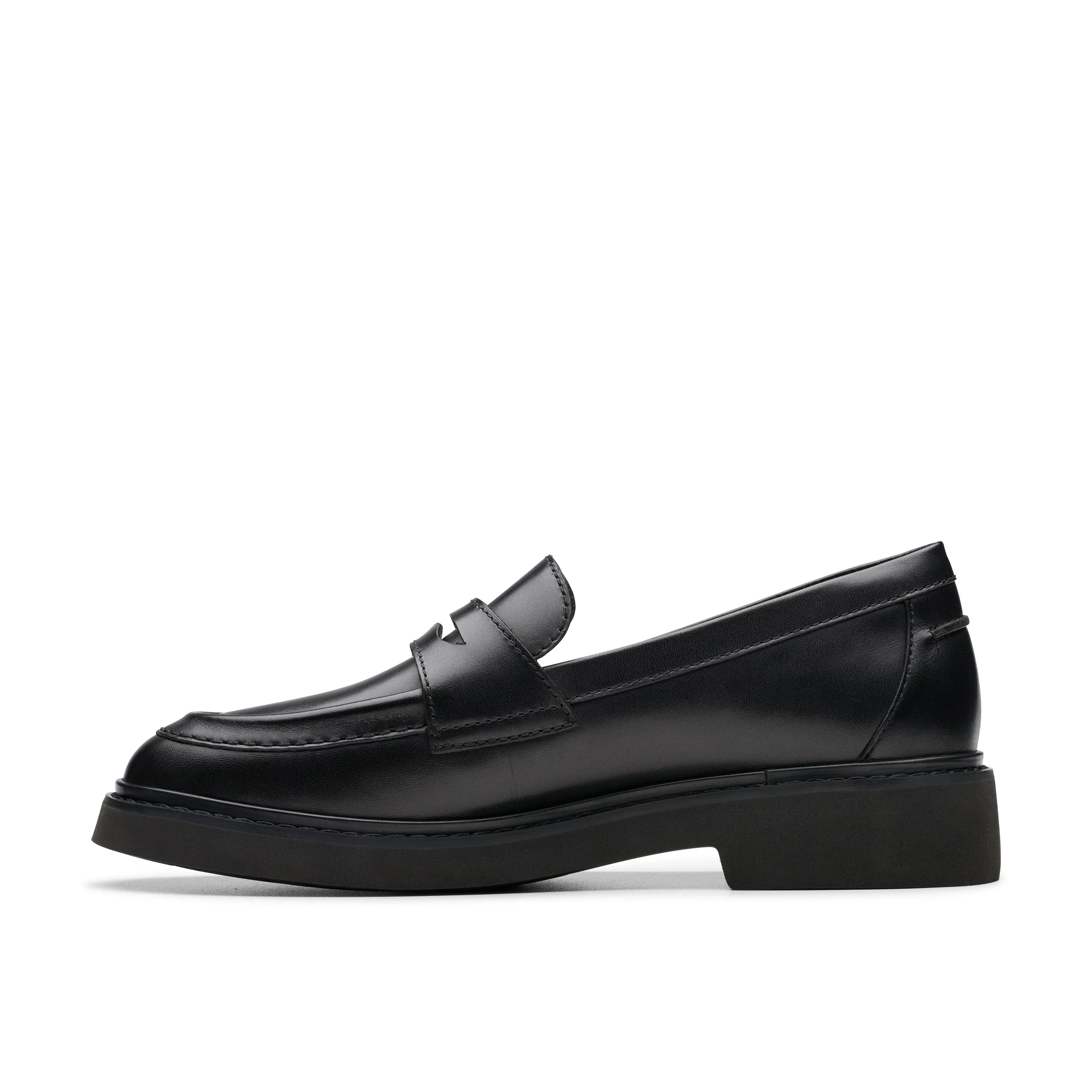 CLARKS | MOCASINES MUJER | SPLEND EDGE BLACK LEATHER | NEGRO