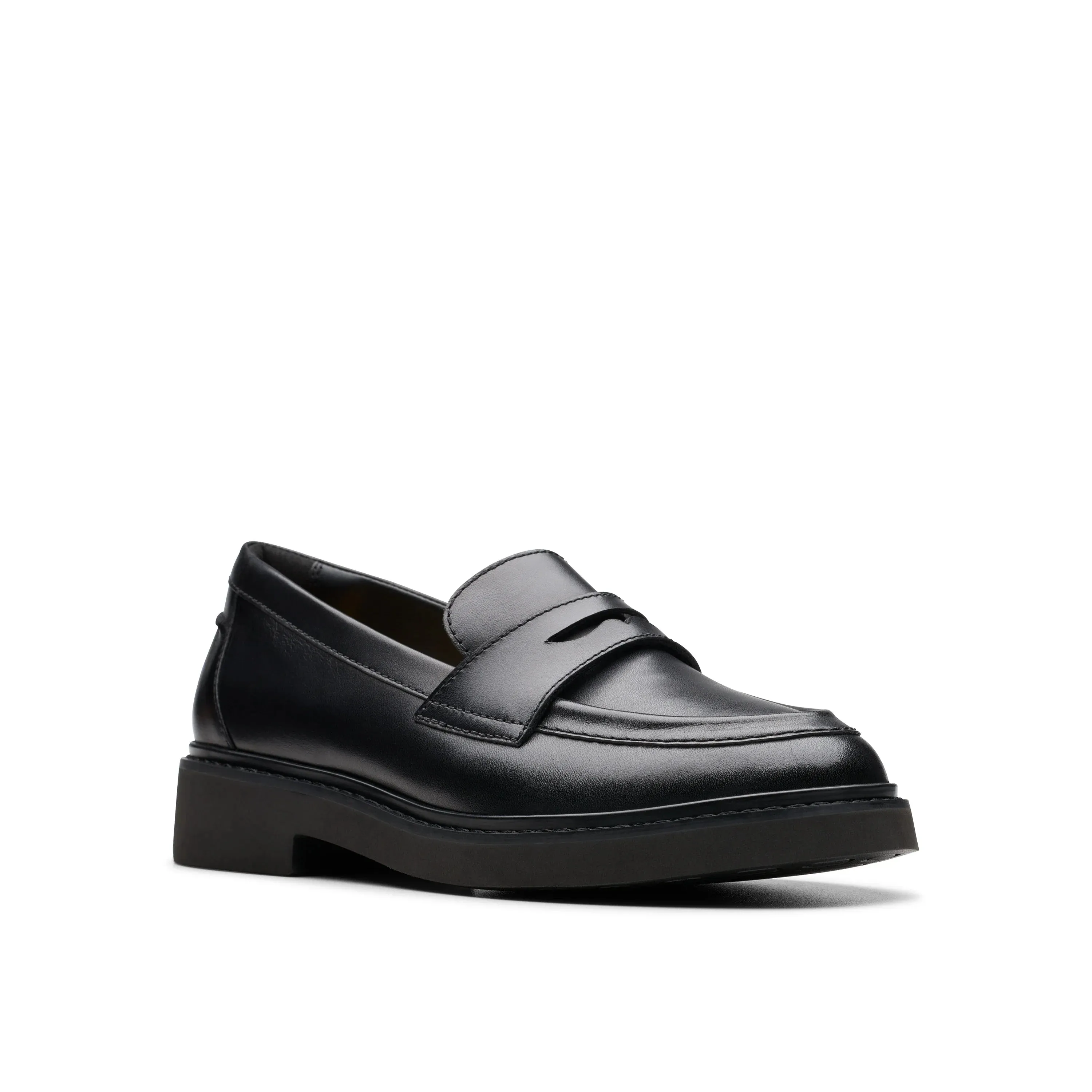 CLARKS | MOCASINES MUJER | SPLEND EDGE BLACK LEATHER | NEGRO
