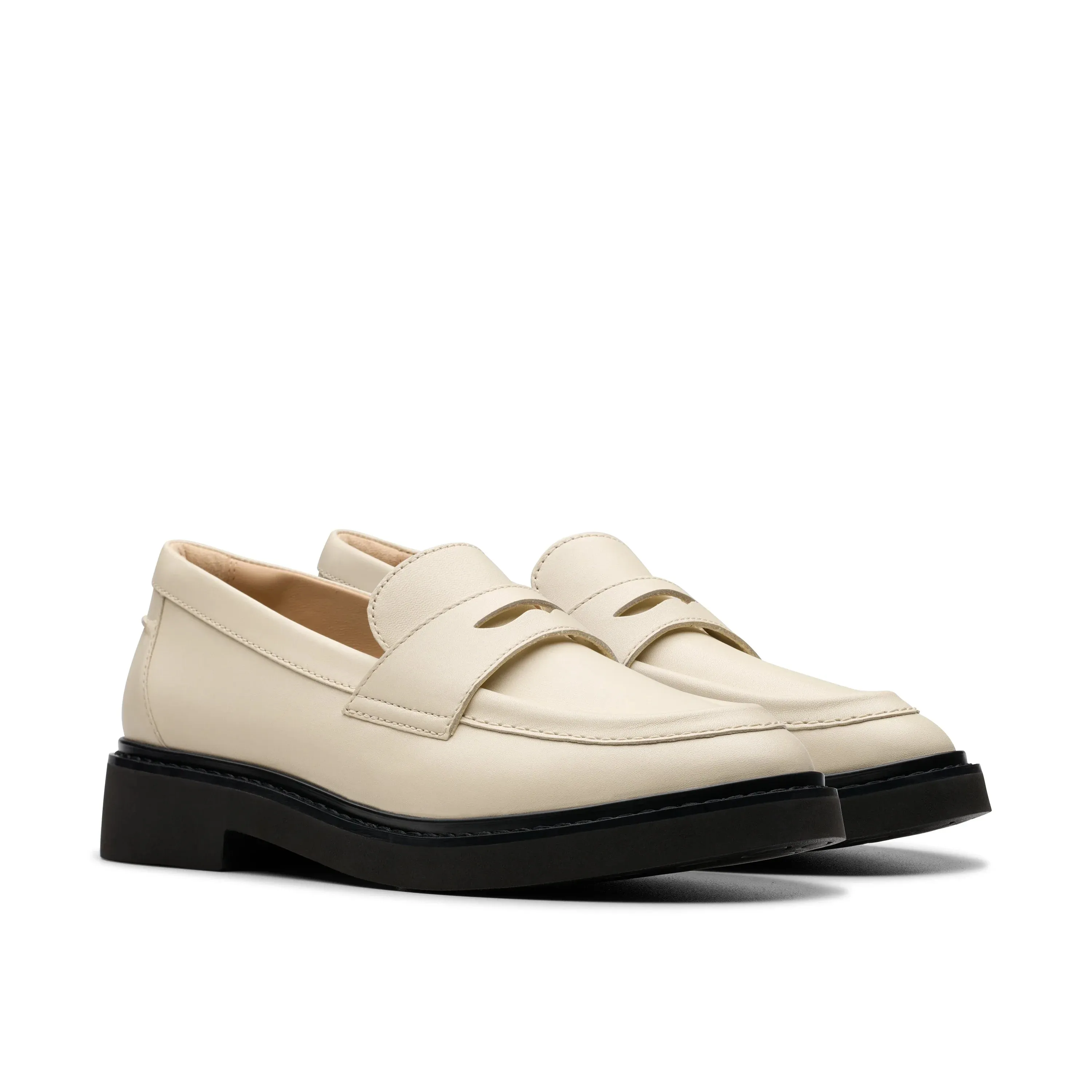 CLARKS | MOCASINES MUJER | SPLEND EDGE CREAM LEATHER | BEIGE