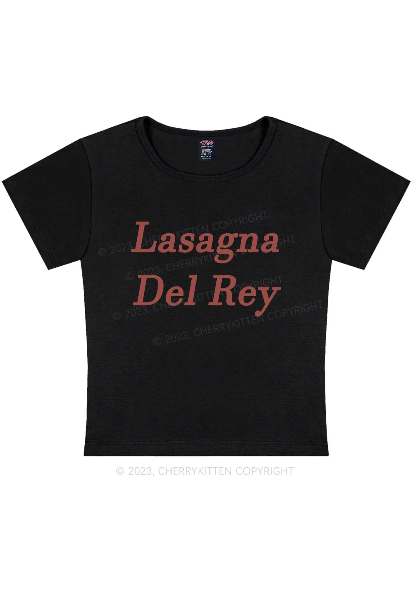 Curvy Lasagna Del Rey Y2K Baby Tee Cherrykitten