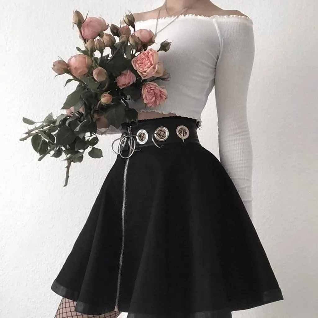 Dark gothic steampunk Women's mini skirt