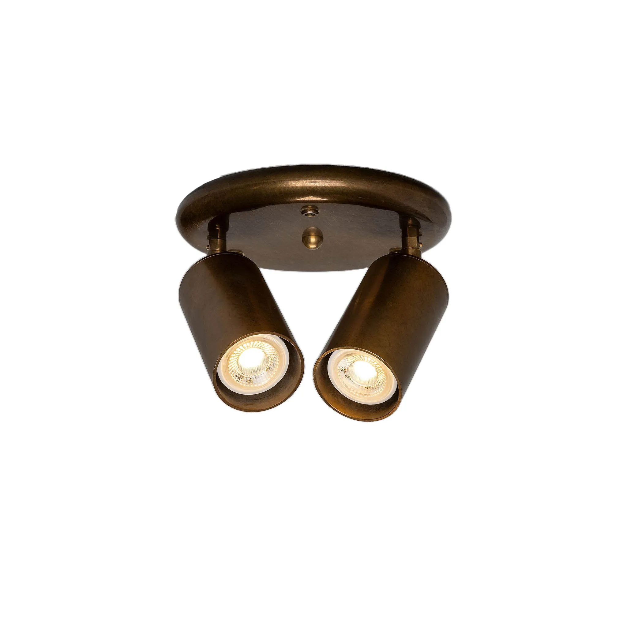 Evanston brass 2-spotlight | satin brass