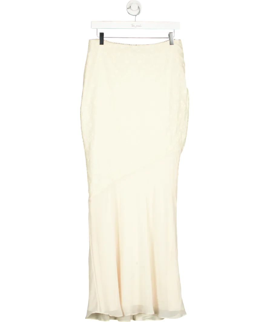 House of CB Cream Lana Skirt UK M