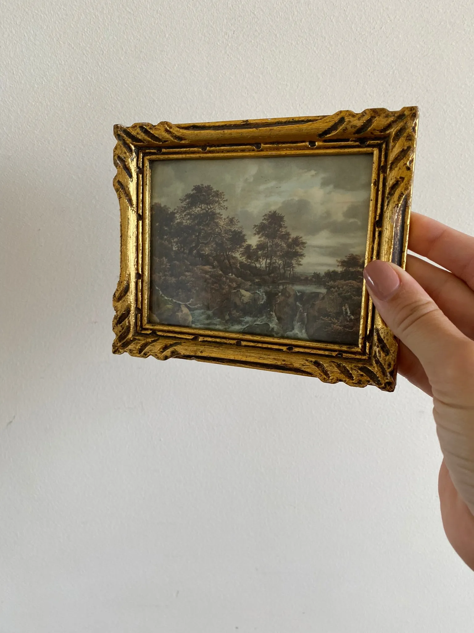Impression sur tissu Ruisdael cadre doré