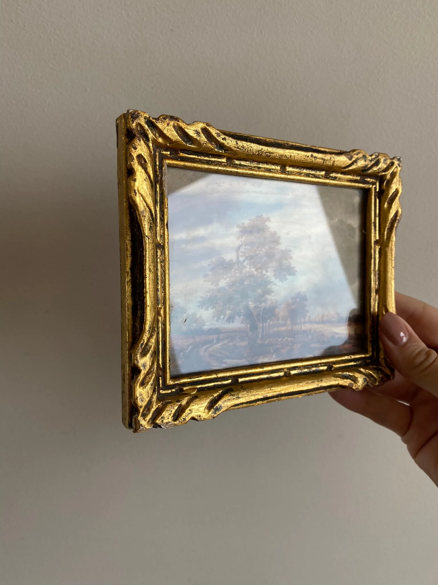 Impression sur tissu Ruisdael cadre doré