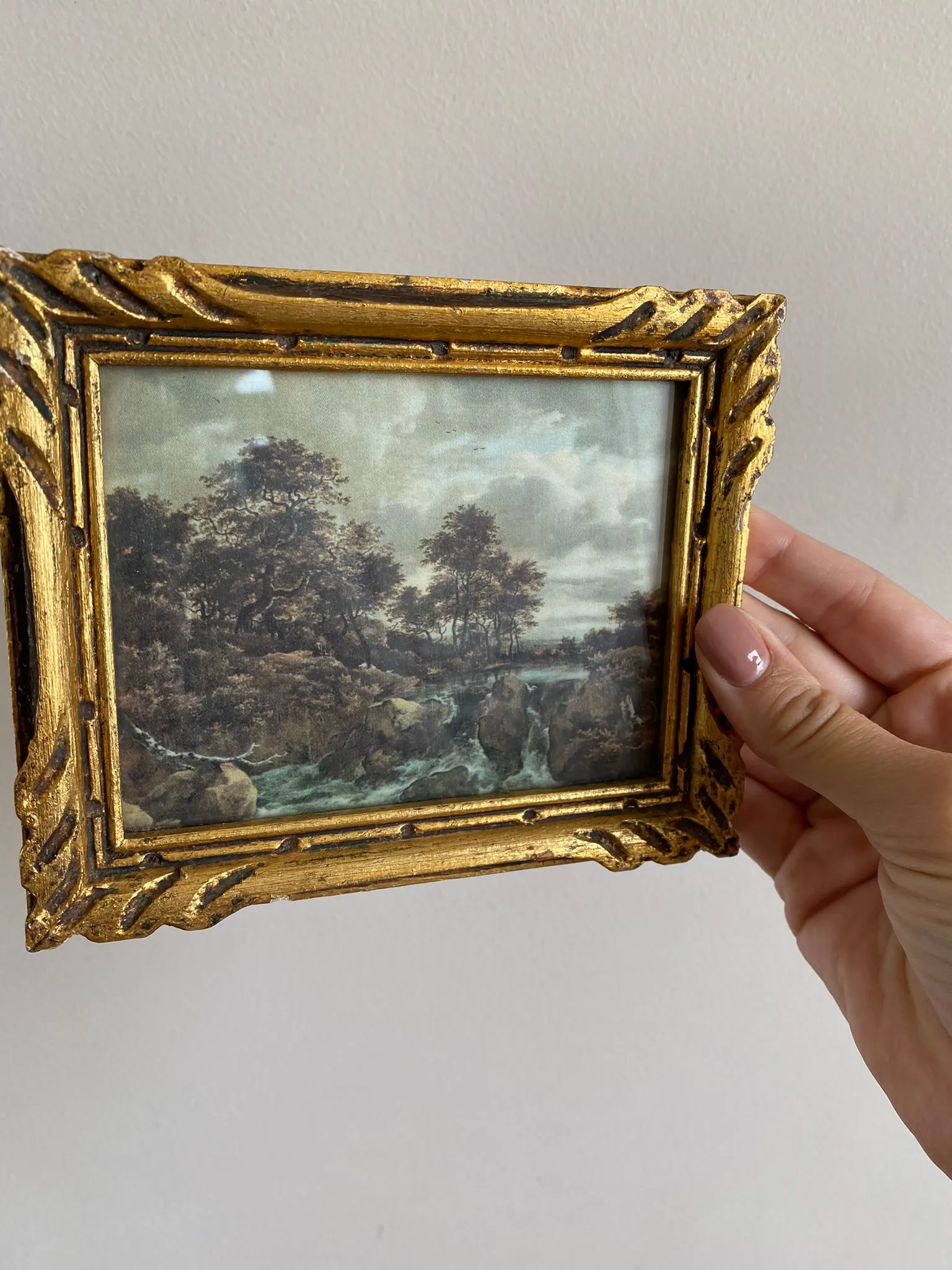 Impression sur tissu Ruisdael cadre doré