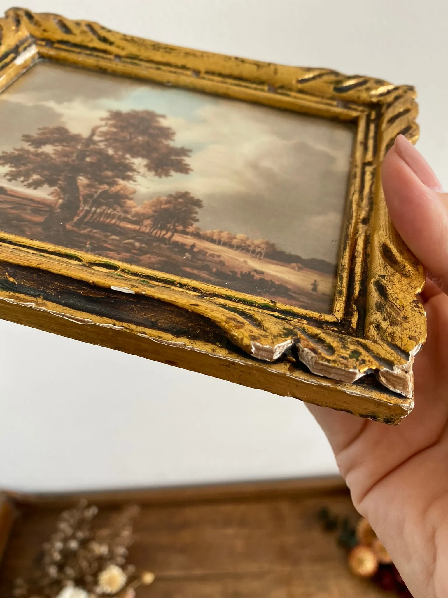Impression sur tissu Ruisdael cadre doré