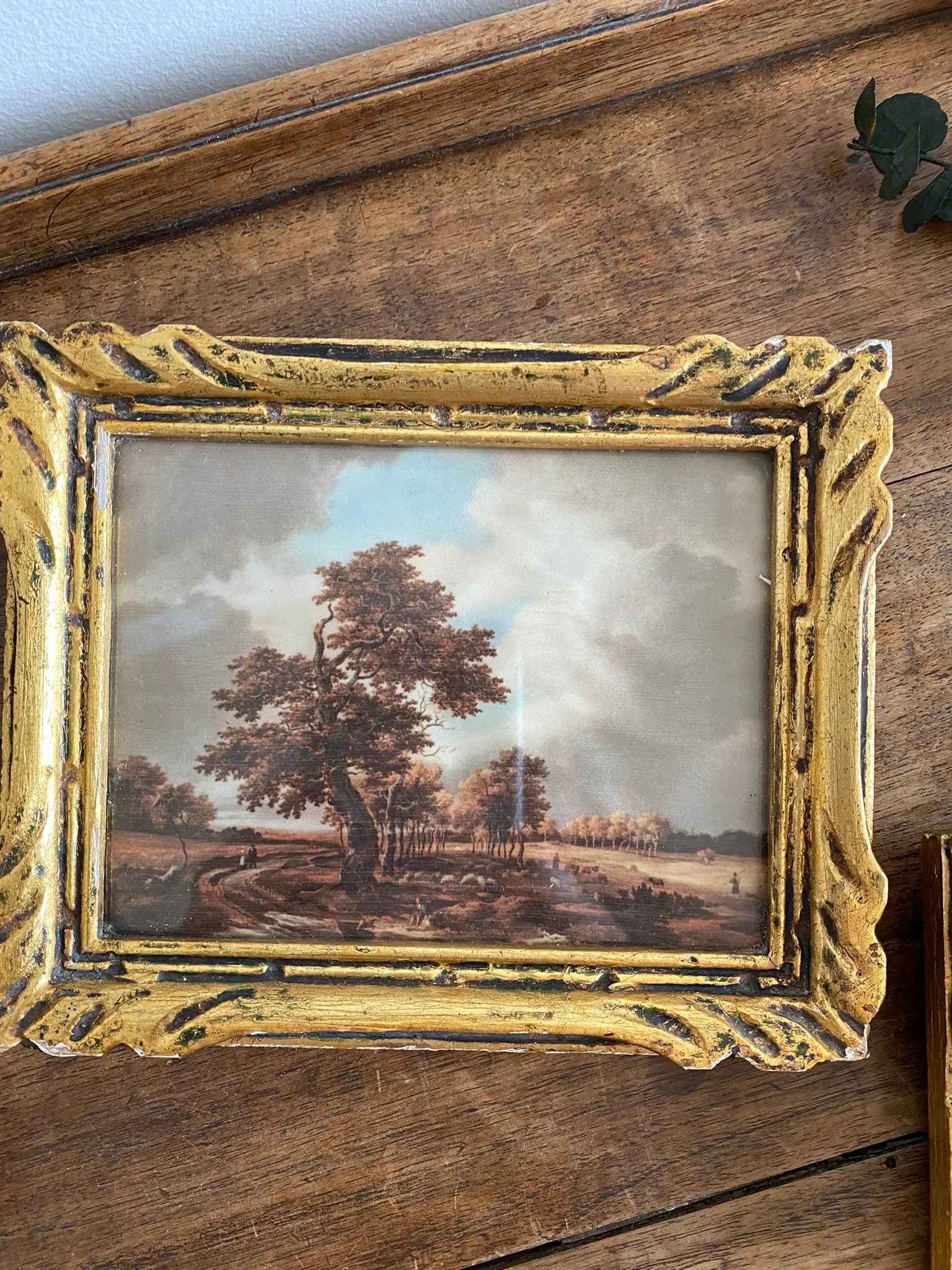 Impression sur tissu Ruisdael cadre doré