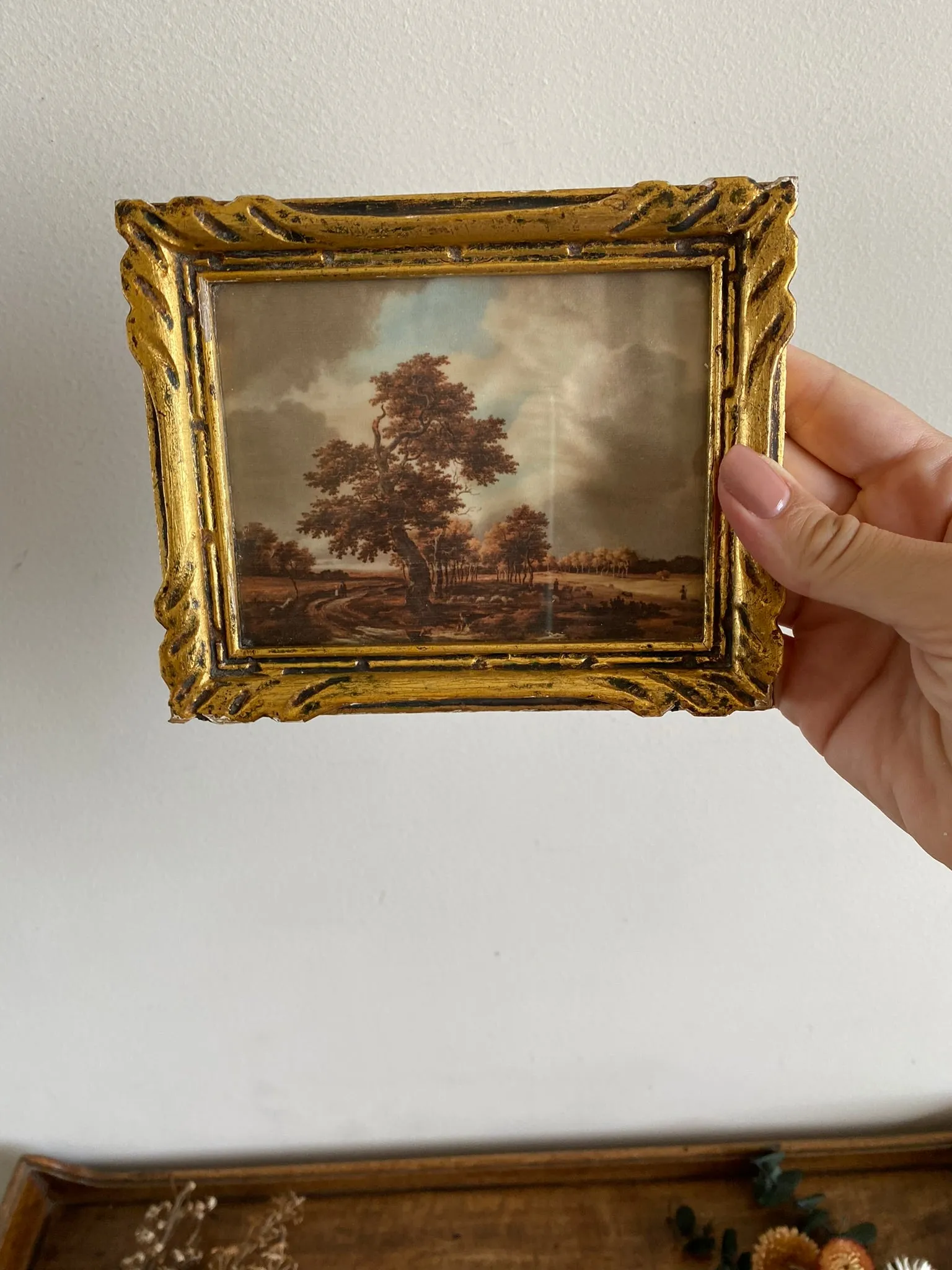 Impression sur tissu Ruisdael cadre doré