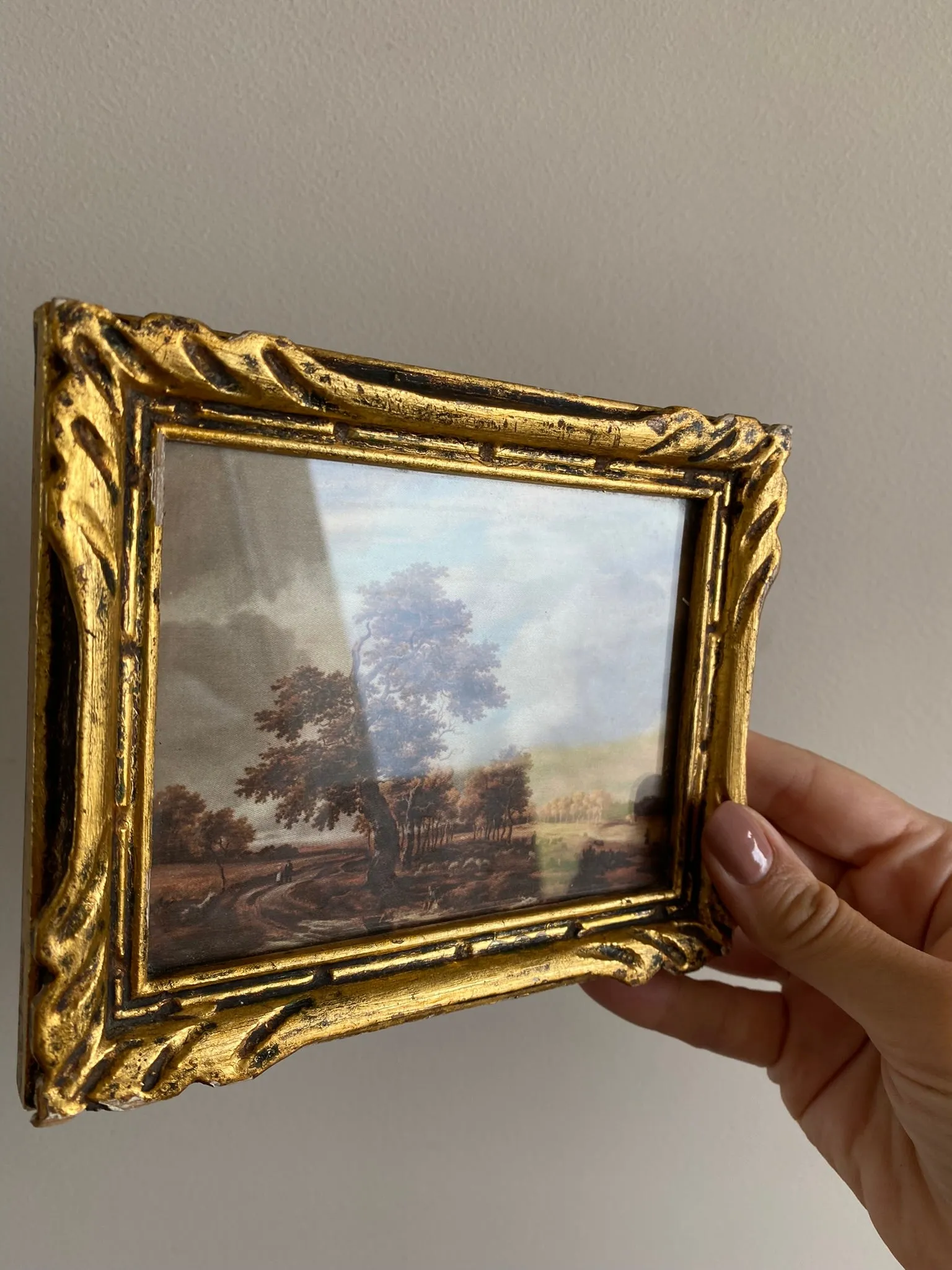 Impression sur tissu Ruisdael cadre doré