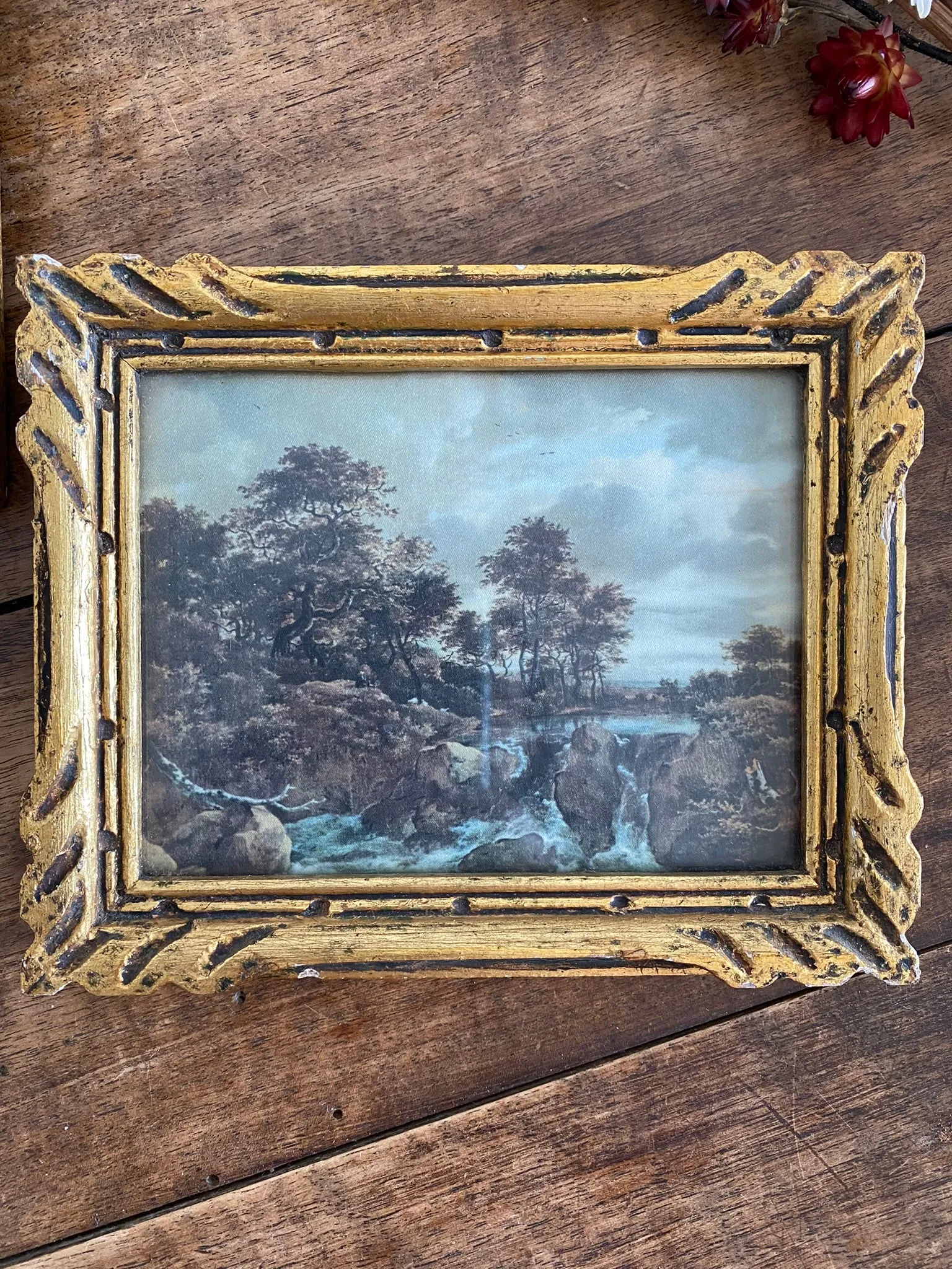 Impression sur tissu Ruisdael cadre doré