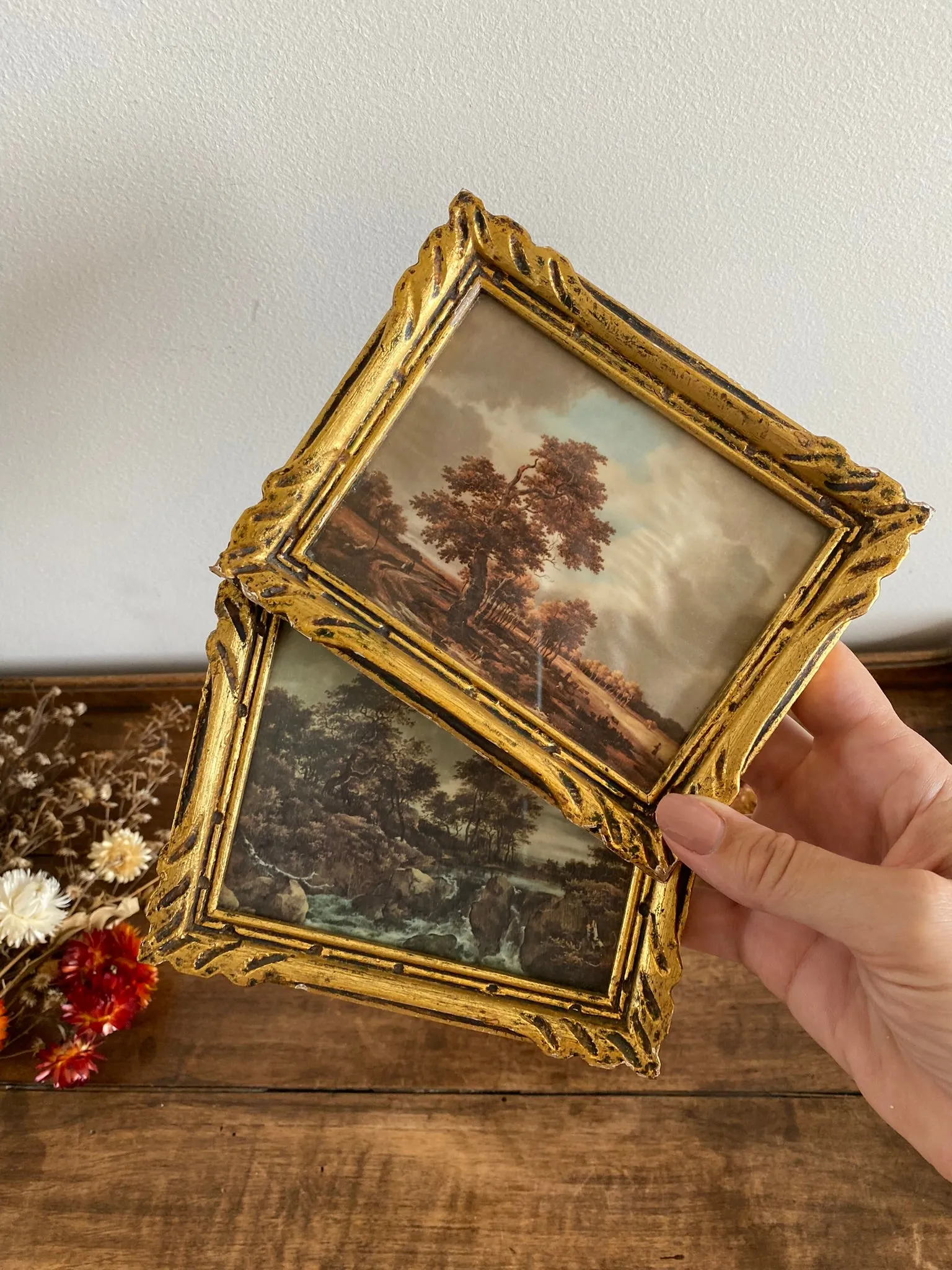 Impression sur tissu Ruisdael cadre doré