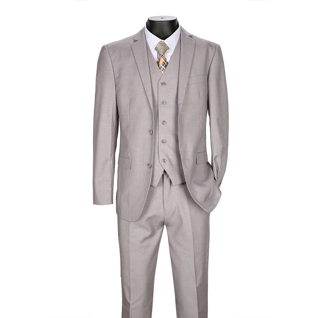 Joseph Michael Slim Fit Sharkskin Vested Suit, Sand
