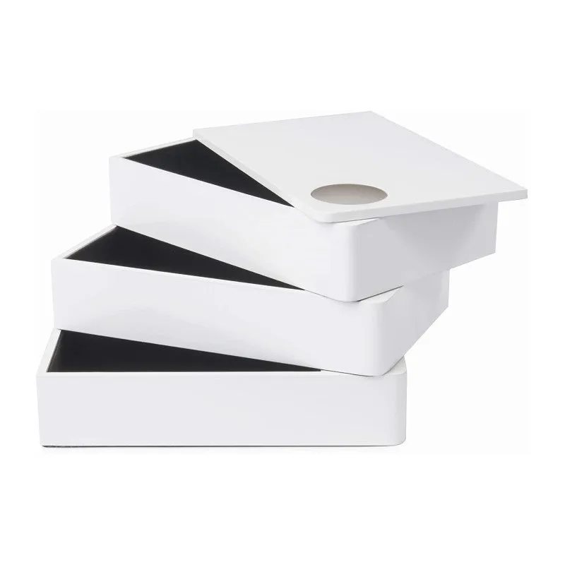 Joyero Spindle blanco